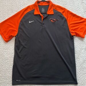 XL Nike Baltimore Orioles Men's Dri-Fit Polo Shirt in Gray and Orange